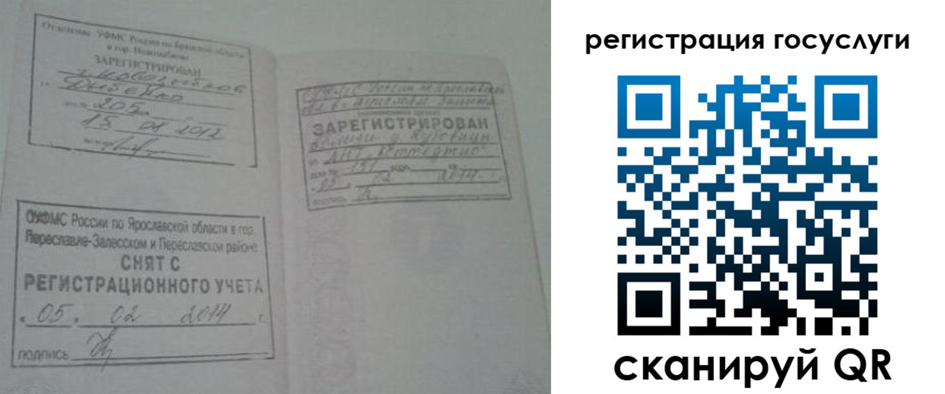 временная регистрация госуслуги в Ермолино